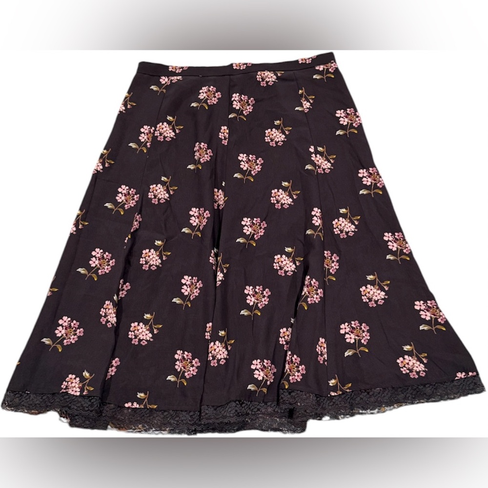 Victoria's Secret Navy Skirt with Pink Floral Design
